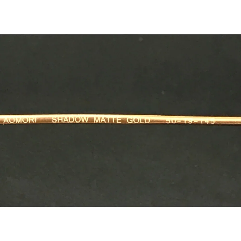State Eyeglasses Frames AOMORI SHADOW MATTE GOLD Square Full Rim 50-19-145